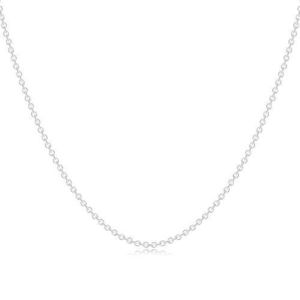 Stříbrný 925 náhrdelník - řetízek z oválných oček, kulička, prstenec a kruh obraz
