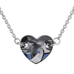 Evolution Group Stříbrný náhrdelník s krystaly Swarovski šedé srdce 32020.5 obraz