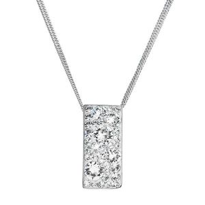 Evolution Group Stříbrný náhrdelník se Swarovski krystaly bílý obdélník 32074.1 obraz
