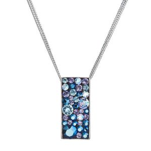 Evolution Group Stříbrný náhrdelník se Swarovski krystaly modrý obdélník 32074.3 blue style obraz