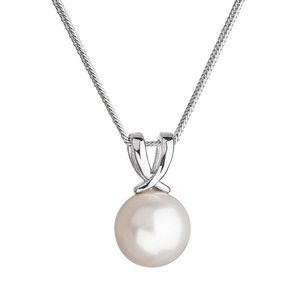 Evolution Group Stříbrný náhrdelník s kulatou říční perlou bílý 22032.1 obraz