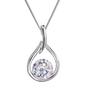 Evolution Group Stříbrný náhrdelník se Swarovski krystaly kapka 32075.3 violet obraz