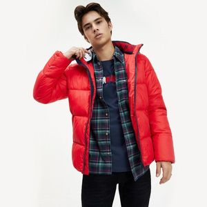 Tommy Jeans pánská červená zimní bunda Essential obraz