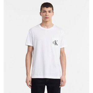 Calvin Klein pánské bílé tričko s kapsičkou obraz