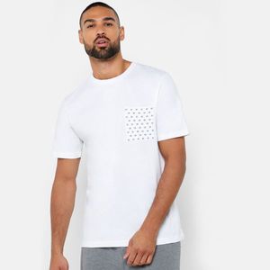 Calvin Klein pánské bílé tričko s logem na kapsičce obraz