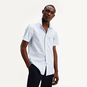 Tommy Hilfiger pánská bílá košile s modrým vzorem obraz