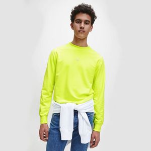 Calvin Klein pánská neonově žlutá mikina obraz