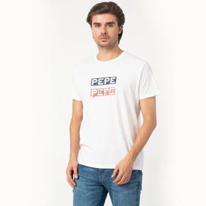 Pepe Jeans pánské bílé tričko Sid obraz