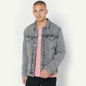 Calvin Klein pánská šedá džínová bunda obraz