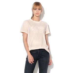 Pepe Jeans dámské krémové vyšívané tričko obraz