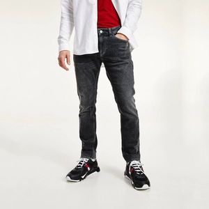 Tommy Jeans pánské tmavě šedé džíny Scanton obraz