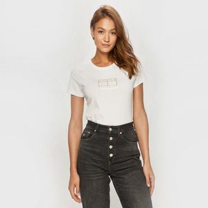 Tommy Jeans dámské bílé tričko Metallic obraz