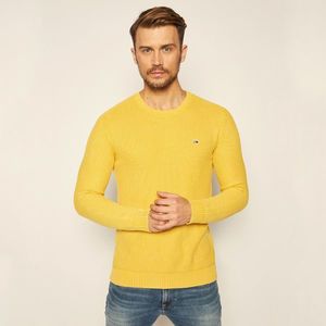 Tommy Jeans pánský žlutý svetr Essential obraz