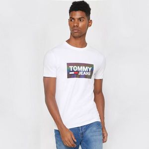 Tommy Jeans pánské bílé tričko obraz