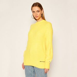 Tommy Jeans dámský žlutý svetr Lofty Yarn obraz