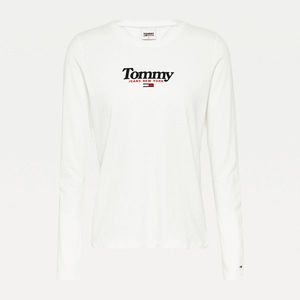 Tommy Jeans dámské bílé tričko s dlouhým rukávem obraz