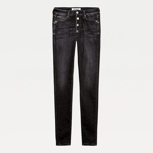Tommy Jeans dámské tmavě šedé džíny Sylvia obraz