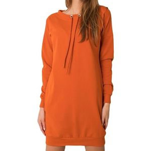 Oranžové dámské mikinové šaty obraz