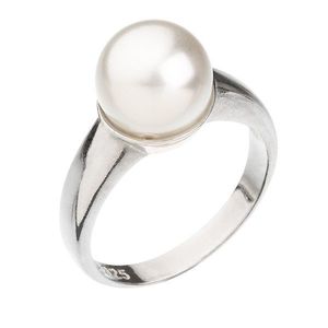 Evolution Group Stříbrný prsten se Swarovski perlou bílý 35022.1 obraz