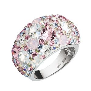 Evolution Group Stříbrný prsten s krystaly Swarovski růžový 35028.3 obraz