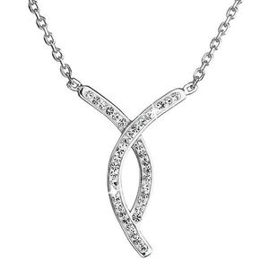 Evolution Group Stříbrný náhrdelník s krystaly Swarovski bílý 32018.1 obraz