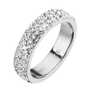 Evolution Group Stříbrný prsten s krystaly Swarovski bílý 35001.1 obraz