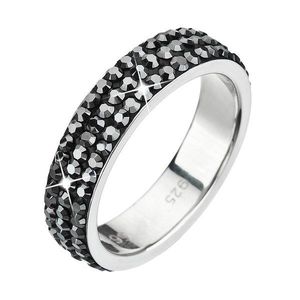 Evolution Group Stříbrný prsten s krystaly černý 35001.5 hematite obraz