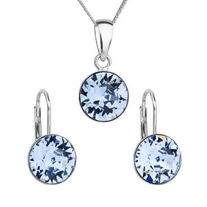 Evolution Group Sada šperků s krystaly Swarovski náušnice, řetízek a přívěsek modré kulaté 39140.3 sapphire obraz