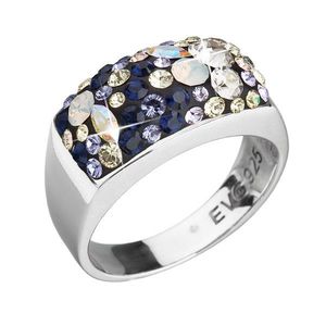 Evolution Group Stříbrný prsten s krystaly Swarovski mix barev fialová 35014.3 obraz