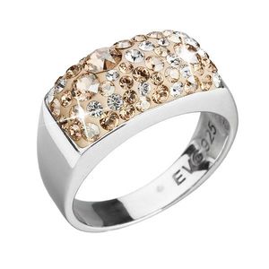 Evolution Group Stříbrný prsten s krystaly Swarovski zlatý 35014.5 obraz