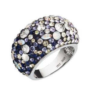 Evolution Group Stříbrný prsten s krystaly Swarovski mix barev fialová 35028.3 indigo obraz
