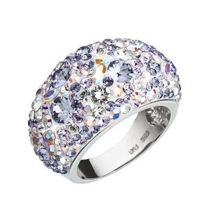 Evolution Group Stříbrný prsten s krystaly Swarovski fialový 35028.3 violet obraz