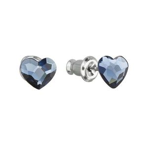 Evolution Group Náušnice bižuterie se Swarovski krystaly modrá srdce 51050.3 obraz