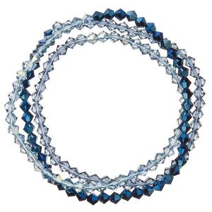 Evolution Group Náramek se Swarovski krystaly modrý 33081.5 metalic denim obraz