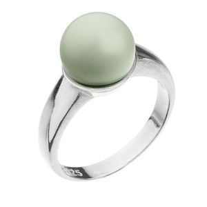 Evolution Group Stříbrný prsten se Swarovski perlou pastelově zelený 35022.3 pastel green obraz