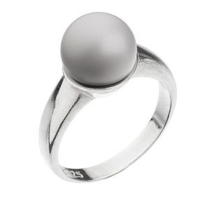Evolution Group Stříbrný prsten se Swarovski perlou pastelově šedý 35022.3 obraz