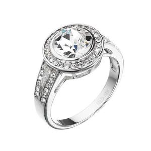 Evolution Group Stříbrný prsten s krystaly Swarovski bílý 35047.1 obraz