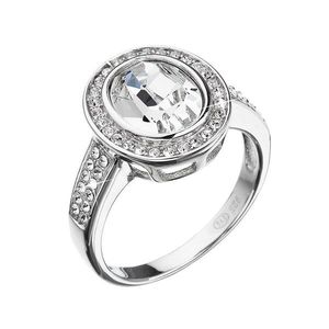 Evolution Group Stříbrný prsten s krystaly Swarovski bílý 35048.1 obraz