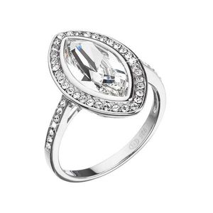 Evolution Group Stříbrný prsten s krystaly Swarovski bílý ovál 35050.1 obraz