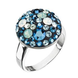 Evolution Group Stříbrný prsten s krystaly Swarovski modrý 35034.4 obraz
