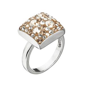 Evolution Group Stříbrný prsten s krystaly Swarovski zlatý 35045.5 obraz