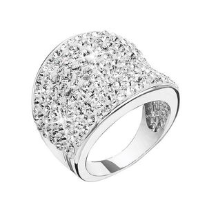 Evolution Group Stříbrný prsten s krystaly Swarovski bílý 35043.1 krystal obraz