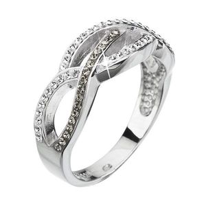 Evolution Group Stříbrný prsten s krystaly Swarovski šedý 35039.3 obraz