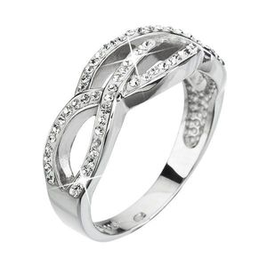 Evolution Group Stříbrný prsten s krystaly Swarovski bílý 35039.1 obraz