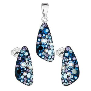 Evolution Group Sada šperků s krystaly Swarovski náušnice a přívěsek modrý 39167.3 blue style obraz