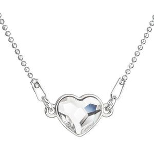 Evolution Group Stříbrný náhrdelník s krystalem Swarovski bílé srdce 32061.1 crystal obraz