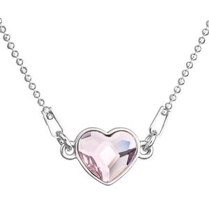 Evolution Group Stříbrný náhrdelník s krystalem Swarovski růžové srdce 32061.3 rosaline obraz