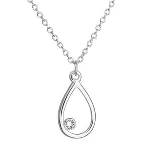 Evolution Group Stříbrný náhrdelník s krystalem Swarovski bílá kapka 32058.1 obraz