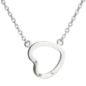 Evolution Group Stříbrný náhrdelník s krystaly Swarovski bílé srdce 32051.1 obraz