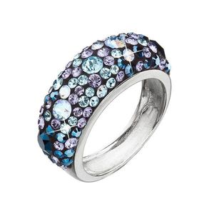 Evolution Group Stříbrný prsten s krystaly Swarovski modrý 35031.3 blue style obraz